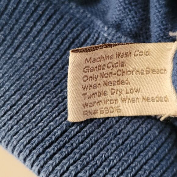 PARADISE COLLECTION 100% Cotton Lightweight Island Wash Crewneck Sweater - Picture 10 of 11